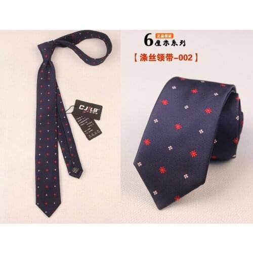 1200 needle polyester silk tie Korean style narrow casual 6CM business wedding tie male