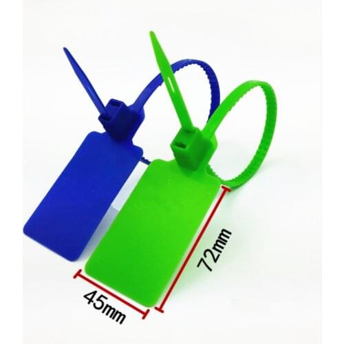 20pcs 410mm Length Large Tags Seal Container Truck Identifiable Logistics Seals Self-locking Cable Ties Labeled Plastic Seals
