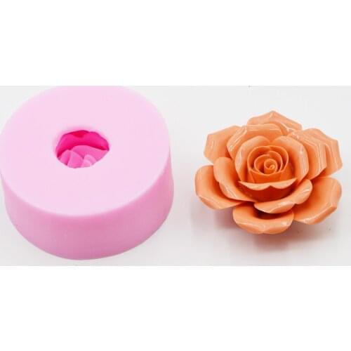 3D Roser Flower Cupcake Jelly Candy Chocolate Silicone Mould Cake Decoration Silicone Mold DIY Soap Baking Tools