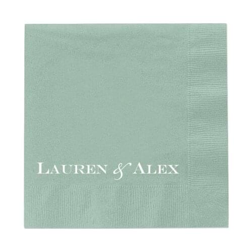 50pcs Personalized Wedding Napkins, Rehearsal Dinner, Engagement Party, Custom Bar Napkins, Custom baby shower Napkins
