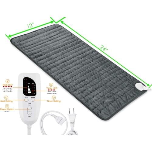 6 Heat Modes Microplush Electric Heating Pad for Abdomen Waist Back Pain Relief Winter Warmer Fast Heat Pad with EU/US Plug