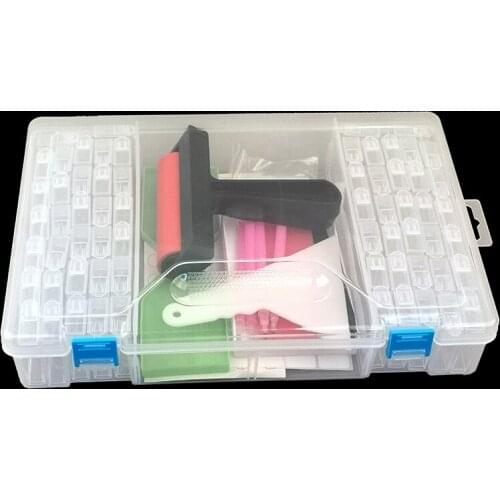 64pcs Plastic Diamond Painting Accessories with Bottles Container Storage Box Diamant Painting Holder Daimond painting Box