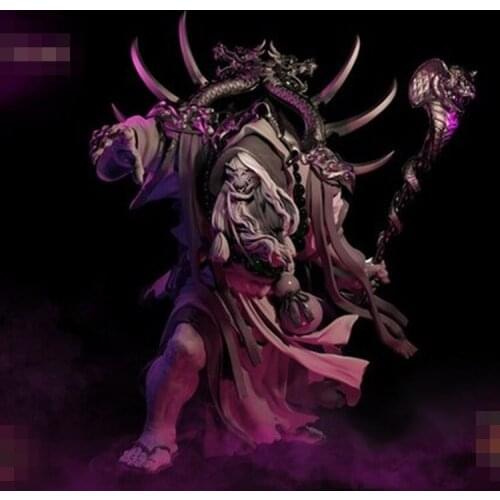 70mm Resin Model figure GK OGLAK XIAO THE WIZARD Fantasy theme Mythology Unassembled and unpainted kit