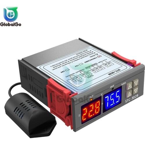 AC 110V 220V 12V 24V Digital Temperature Humidity Controller Thermometer Hygrometer Incubator Dehumidifier Thermostat Humidistat