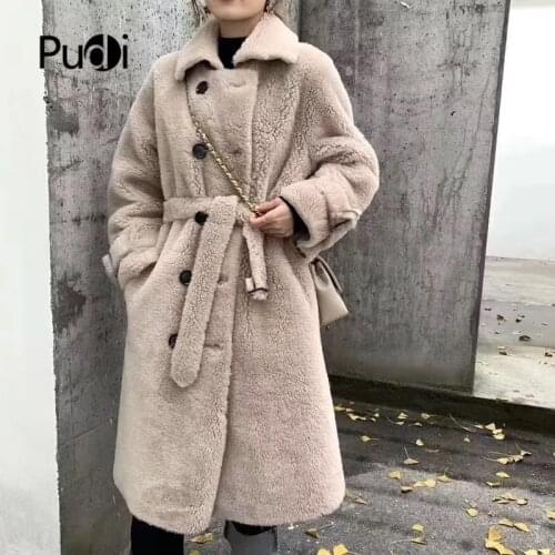 Aorice Winter Woman Real wool fur coat jacket over size parka womens long warm leisure coats jackets TX905