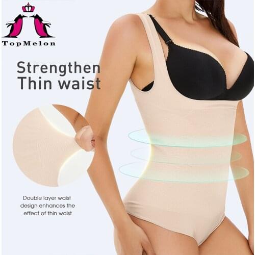 Women Full Bodysuit Shaper Open Bust High Elastic Thin Waist Trainer Shapewear Slim Tummy Control Butt Lifter Underwear Corset