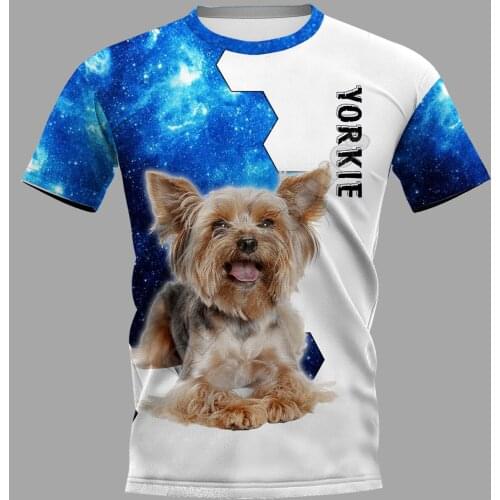PLstar Cosmos Yorkie 3D Printed t-shirt Harajuku Streetwear T shirts Funny Animal Men For Women Short Sleeve 03