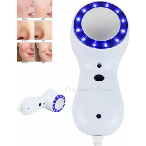 Hot Cold Hammer Blue Light Face Care Beauty Massager Skin Lifting Tighten Anti-aging Shrink Pore Photon Rejuvenation Cryotherapy