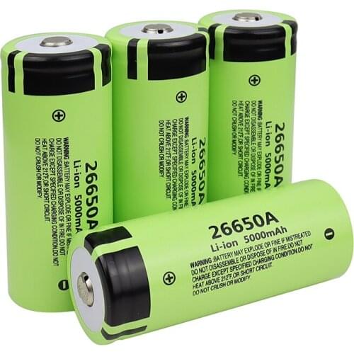 GTF 100% Original 3.7V 5000mAh Battery For Panasonic 26650A High Capacity 26650 Li-ion Rechargeable Batteries Top button