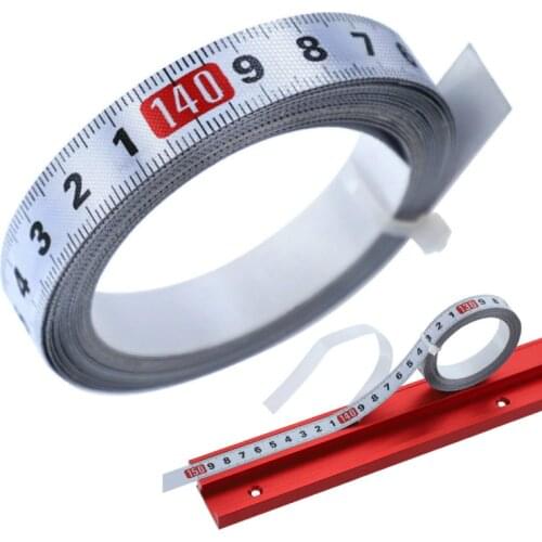 1-5m Stainless Steel Miter Track Tape Measure Self Adhesive Metric Scale Ruler Rust-Proof Durable and Wear-Resistan Ruler