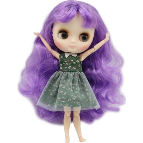 ICY Nude Factory Middie Blyth doll Series No.7116 Dream Purple hair Frosted face Neo BJD