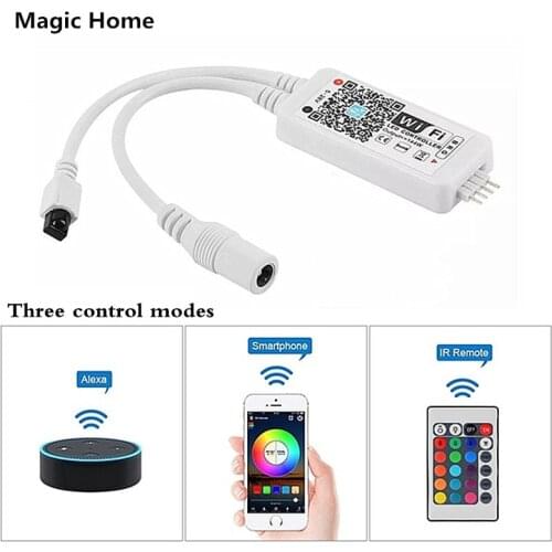 Magic Home DC 5V-28V Mini RGB RGBW IR Controller WiFi Mini Wireless Remote With Android/IOS Mobile Phone App For LED Strip Light
