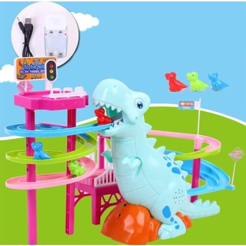 Musical Dinosaur LED Race Toy Adventure Puzzle Toy Birthday Gift Christmas Gifts For Kids
