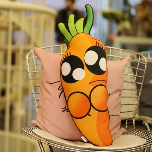 60 cm Soft Funny Creative Carrot Plush Toy Pillow Stuffed Cartoon Carrot Plush Toy For Home Decoration Sofa & Chair Cushion