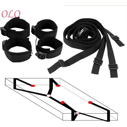 OLO Sex Toys for Couple Adult Restraints Bed Mattress Sexy Lingerie Set Sex Handcuffs SM Bondage Sexy Hot Erotic Costumes