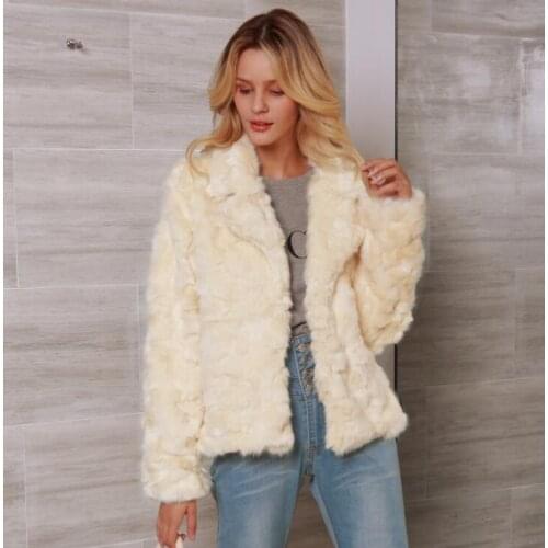 Autumn faux mink leather jacket womens beige short warm fur leather coat women slim jackets jaqueta de couro fashion