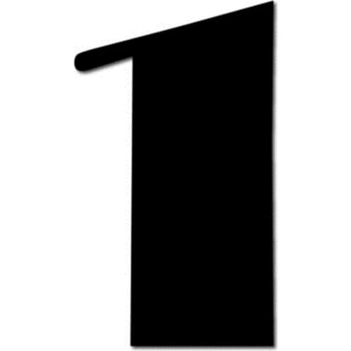 Floating Customized HOUSE NUMBER 1 High-Quality Acrylic Modern Gloss Black