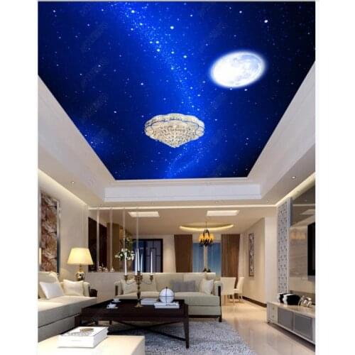 Custom photo wallpaper for walls 3 d ceiling mural wallpaper Fantasy sky night sky ceiling zenith mural background wall papers