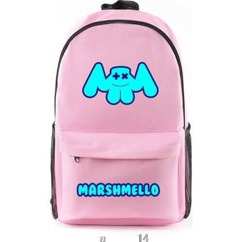 Hot DJ Marshmello Backpack Childrens Backpack Anime Backpack College Backpacks Anime Bag Cartoon Backpack