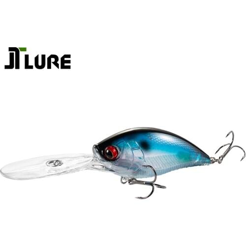 Ribbed Belly 3D Deep Crank Wobbling Fishing Lures for Bass Pike 75mm 21g Artificial Bait Jerkbait JT9333