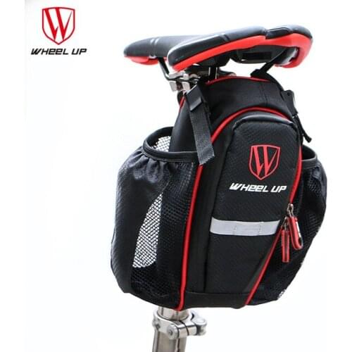 WHEEL UP 2 Pockets Bike Bag Bicycle Seatpost Bag For MTB Road Bike Seat Rear Tail Pouch Bottle Bags New 900D Cycling Accessories