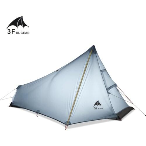 3F UL GEAR Oudoor Rodless Ultralight waterproof Camping Tent 1 Person Professional 15D Nylon Silicone Tent Lightweight Camping