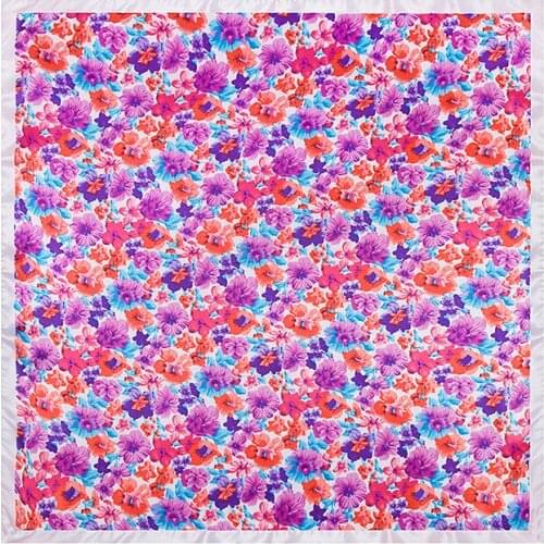 60cm * 60cm spring new Japan and South Korea small Floral Miss scarf silk scarf simulation