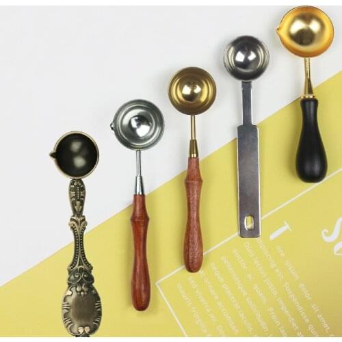 Vintage Wax Sealing Spoon Melting Spoon Wax Seal Warmer for Wax Seal Stamp Envelope Letter Art Crafts