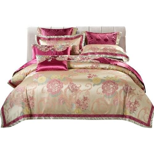 High-End Printing Embroidery Four-Piece Set High-End Satin Ten-Piece Set comforter bedding sets bed cover set