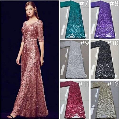 Green Nigerian Mesh Net Lace Fabric African Sequins Lace Fabric High Quality French Mesh Tulle Lace Fabric with Sequins