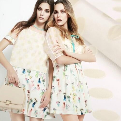 Jacquard organza yarn fabric wave point silk jacquard fabric crisp silk organza fabric wholesale silk cloth clothing silk fabric