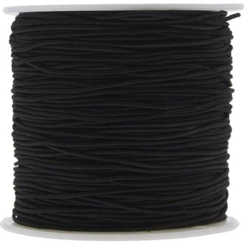 109 Yards Black Durable Elastic Beads Line Thread Cord String For DIY Necklace Bracelet Jewelry Sewing Accessories 1mm#226157
