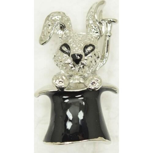 12pcs/lot Wholesale Fashion Brooch Enameling Bunny Easter Pin brooches Jewelry gift C102600