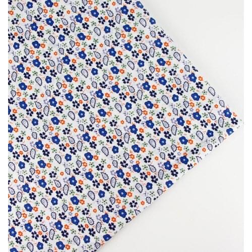 158cm half meter Navy floral print Cotton Quality Quilt Fabric Tissue Bundle bunting fabric Charm Sewing Handmade Textile Cloth