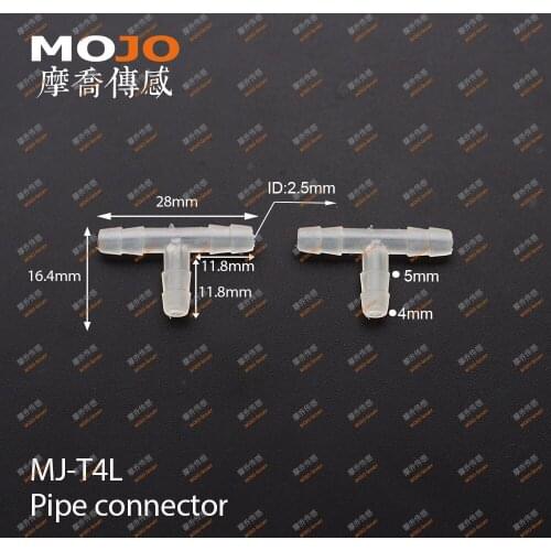 2020 MJ-T4L 4mm PP Tee type plastic water connector (1000pcs/lots)
