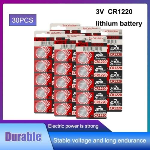 30pc original brand For Eaxell cr1220 3v button cell coin batteries for watch DL1220 BR1220 ECR1220 LM1220 KCR1220 KL1220