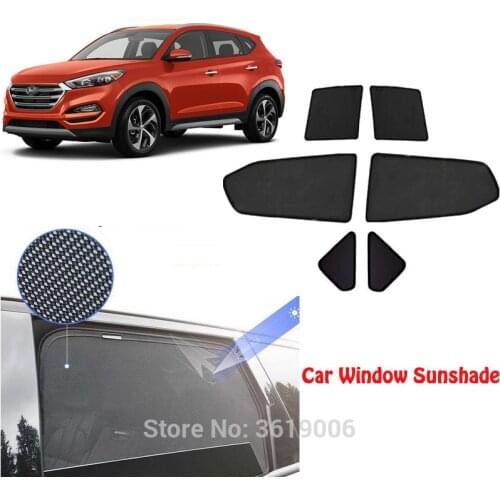 6pcs High-end custom For Hyundai TUCSON 2013-2018 card type magnetic car curtain sun shade car window shade car styling