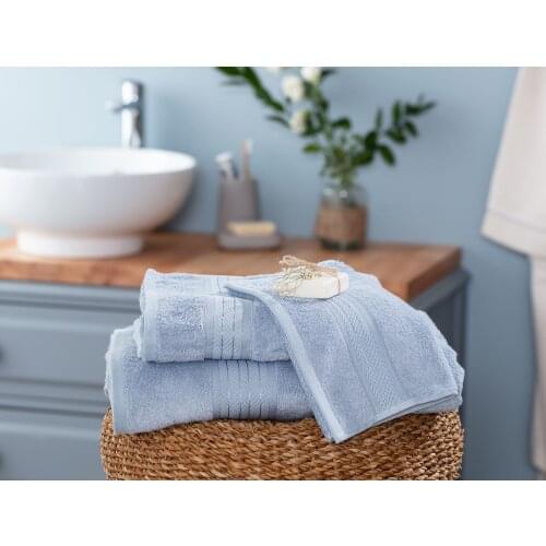 OceanLand Bath Towel 70x140 cm Home Bathroom Viscose Cotton Absorbent Soft Colorful Stone-White-Ecru-Indigo
