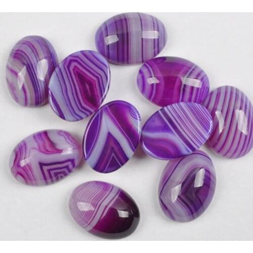 18x13MM Purple Veins Carnelian Oval CAB GEM Cabochon Jewelry Bead (10 pcs/lot) H017