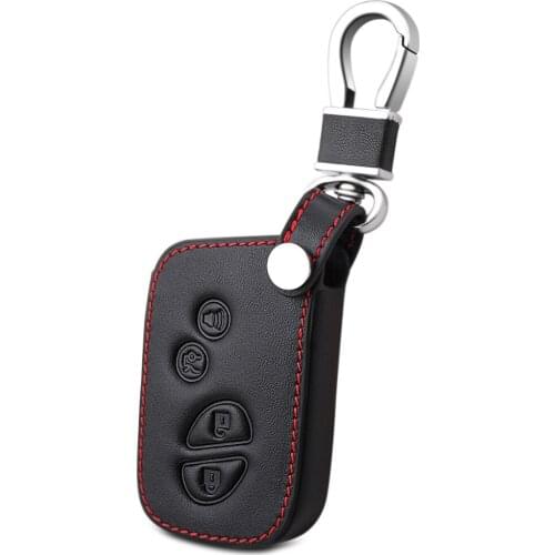 Genuine Leather 4Button Smart Key Case Cover For Lexus LX470 GS450h IS350 SC430 LS460 ES350 GS350 Car Styling L37