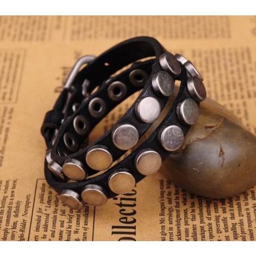 Create YueHong Men's Leather Bracelets