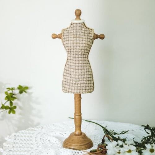 Jewelry display vintage cloth and wood Mannequin