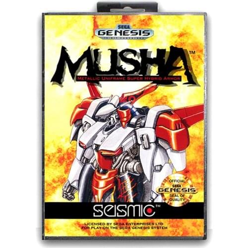 Sega MD games card - Musha with box for Sega MegaDrive Video Game Console 16 bit MD card