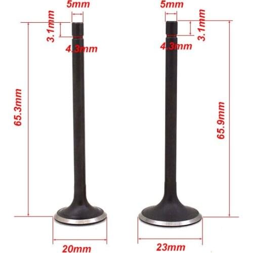 Motorcycle Engine Valve Intake Exhaust Stem Valve For Yamaha ZY100 JOG100 RS100 RSZ100 100cc Enine Spare Parts