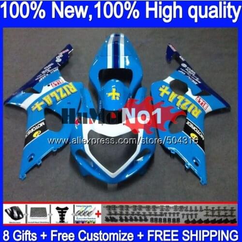 Body For SUZUKI GSXR 1000 GSX-R1000 GSXR1000 1000CC 19MC.60 RIZLA blue GSXR-1000 K2 GSX R1000 2000 2001 2002 00 01 02 Fairing