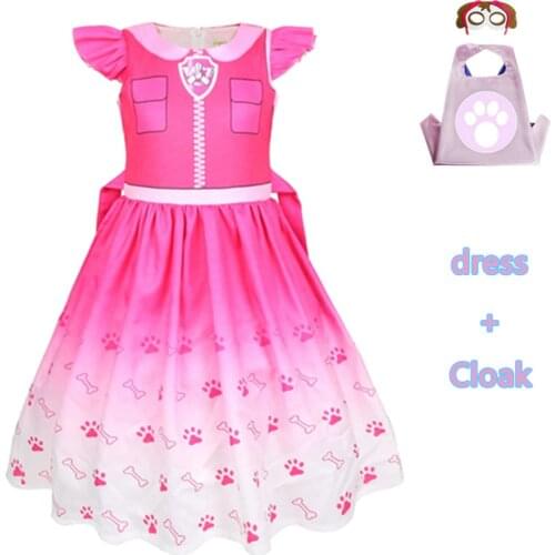 Halloween party Patrol Dog cosplay kid skye costume dress mascot chase Dog Children suit Chase Cosplay lol Role Play clothes