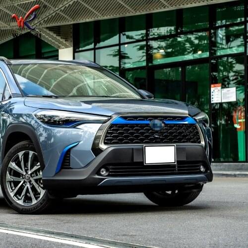 Front Grille Trim Sticker For 2020 2021 Toyota Corolla Cross Car Styling Exterior Accessories
