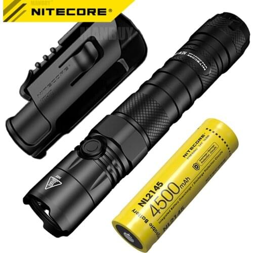 NITECORE NEW P12 Flashlight + NL2145 21700 Rechargeable Battery 1200LMs CREE XP-L HD V6 LED with Quick Holster EDC Free Shipping