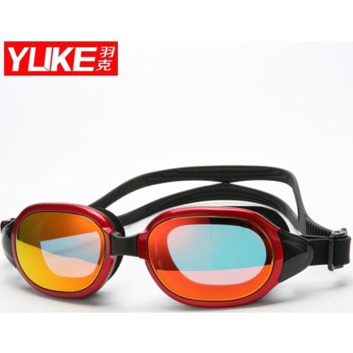 YUKE Electroplating UV Waterproof Anti fog Swimwear Eyewear Swim Diving Water Glasses Gafas Adjustable Swimming Goggles Adult
