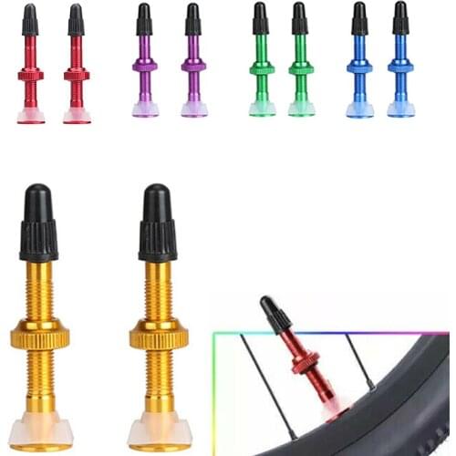 One Piece 40MM Bicycle Vacuum Tire Nozzle Bike Vacuum Tyre Tubeless Presta Valve Extension Aluminum Alloy